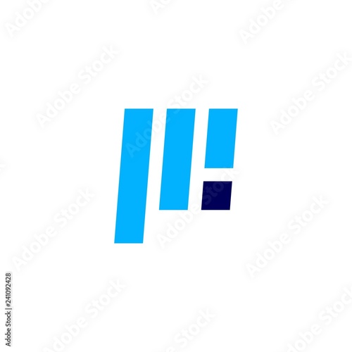 P letter logo digital sign icon illustration