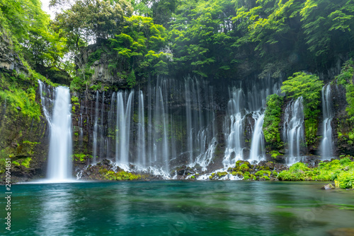 Shizuoka Shiraito Falls in Fujinomiyashi, Shizuoka Prefecture, Japan. photo