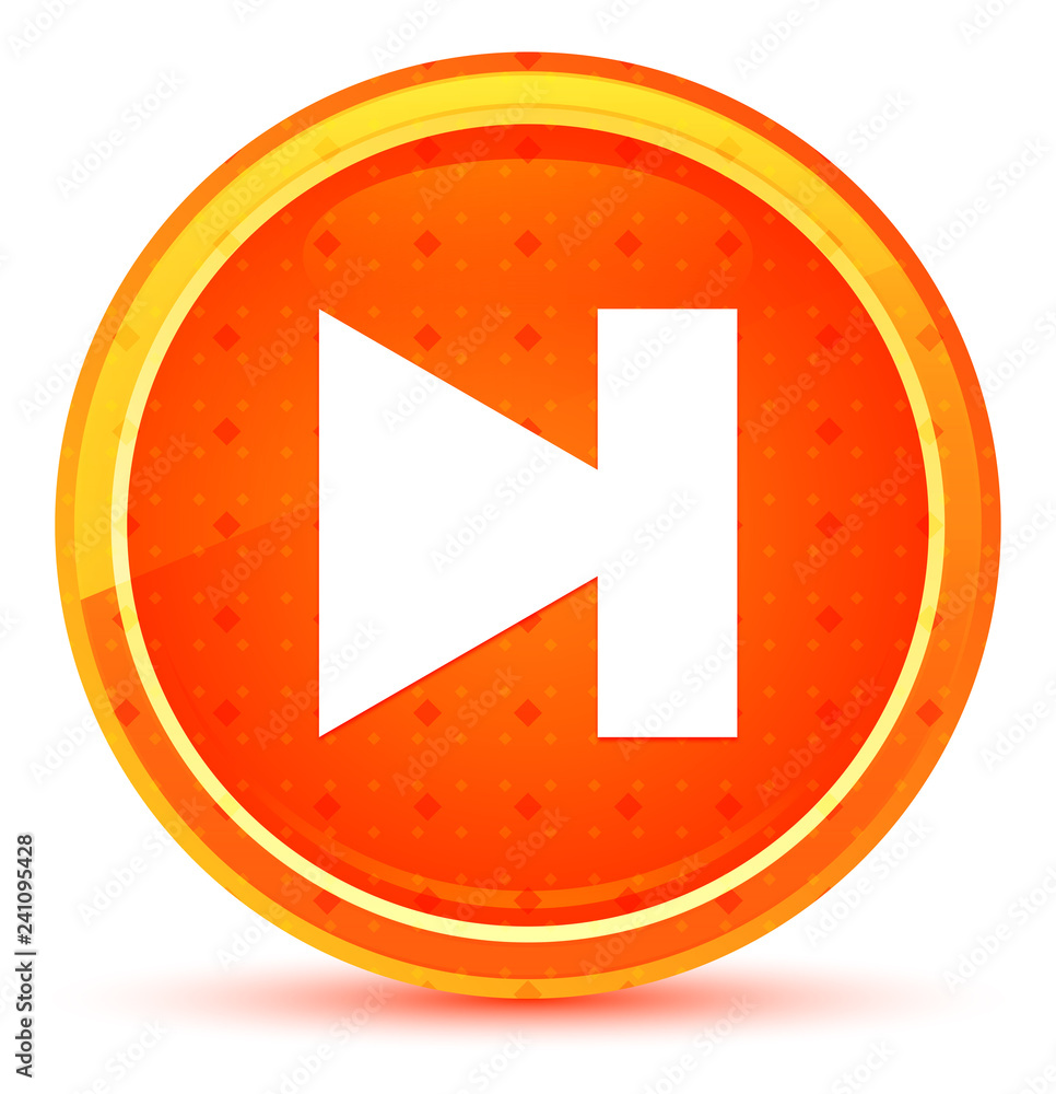 Next track icon natural orange round button Next track icon natural orange round button