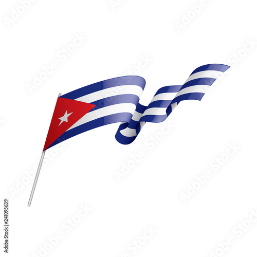 Cuba flag, vector illustration on a white background