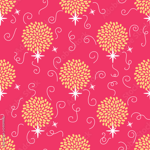 Vector Bright Abstract festive seamless pattern. Chinese New Year surface design Concept.