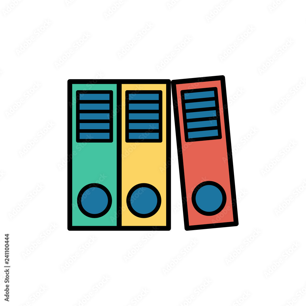Binders flat vector icon sign symbol Binders flat vector icon sign symbol