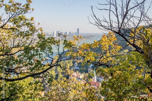 Leopoldsberg im Herbst in Wien, Österreich photo