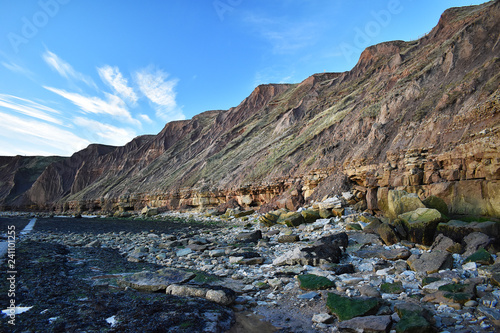 rocks and cliffs on beach