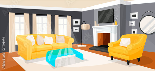 Living room modern home design and interior