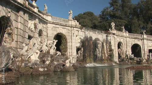 Royal Palace of Caserta, Aeolus fountain panoramic view photo