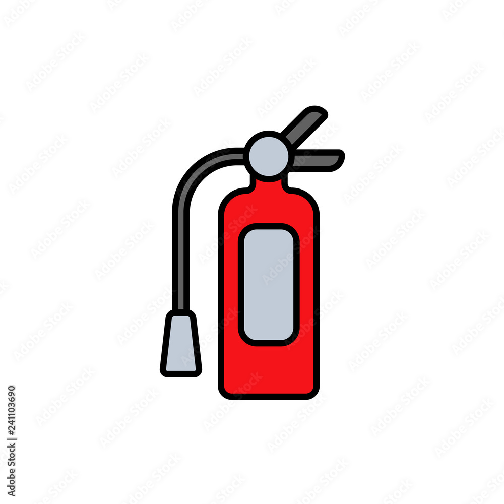 Fire extinguisher flat vector icon sign symbol Fire extinguisher flat vector icon sign symbol