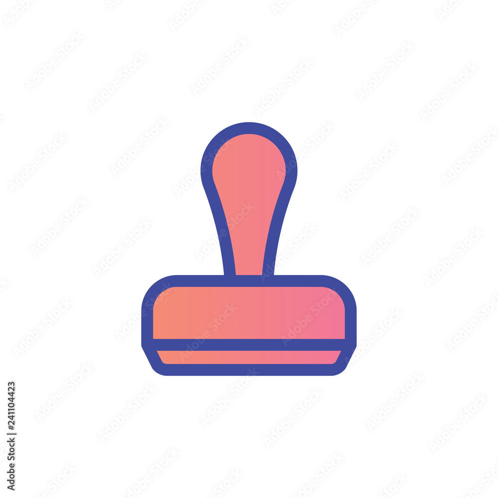 Stamp flat vector icon sign symbol Stamp flat vector icon sign symbol