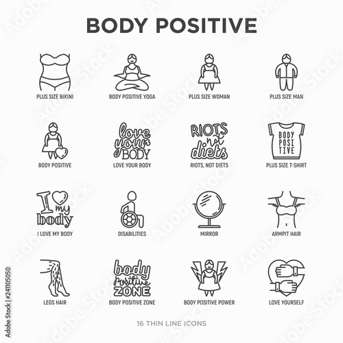 Plus Size Body Positive Quotes Body Positive Thin Line Icons Set: Woman Plus Size, Yoga, Bikini, Armpit Hair, Legs Hair, Mirror, Disability. Stickers With Quotes. Modern Vector Illustration. Stock Vector | Adobe Stock Plus Size Body Positive Quotes Body Positive Thin Line Icons Set: Woman Plus Size, Yoga, Bikini, Armpit Hair, Legs Hair, Mirror, Disability. Stickers With Quotes. Modern Vector Illustration. Stock Vector | Adobe Stock