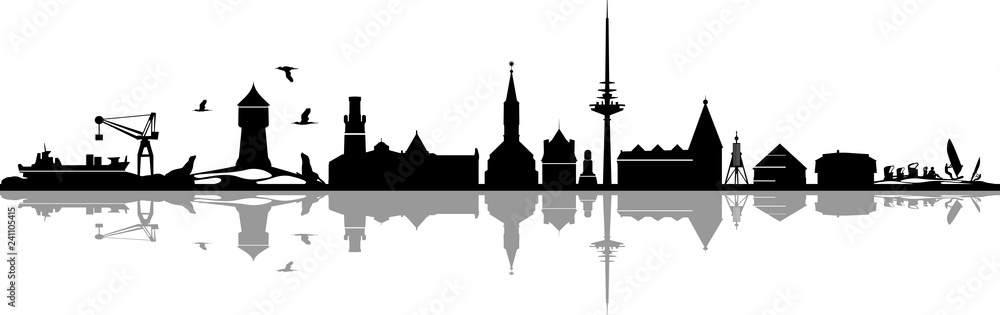 Fototapeta premium Cuxhaven Skyline Cityscape