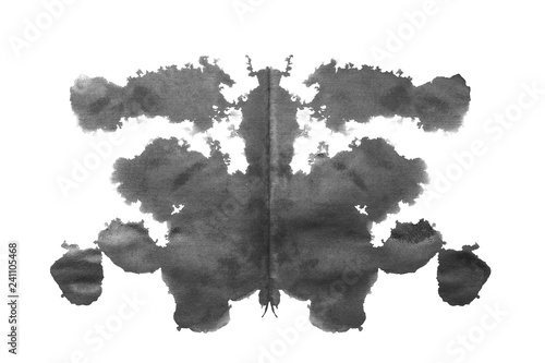 Photo Rorschach inkblot test isolated on white background photo