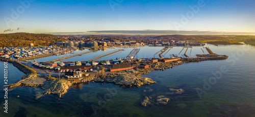 Aerial view of Fiskebäck marina and apartments in Gothenburg Sweden © Torbjörn