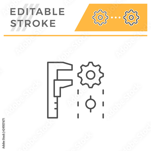 Technical measurement line icon