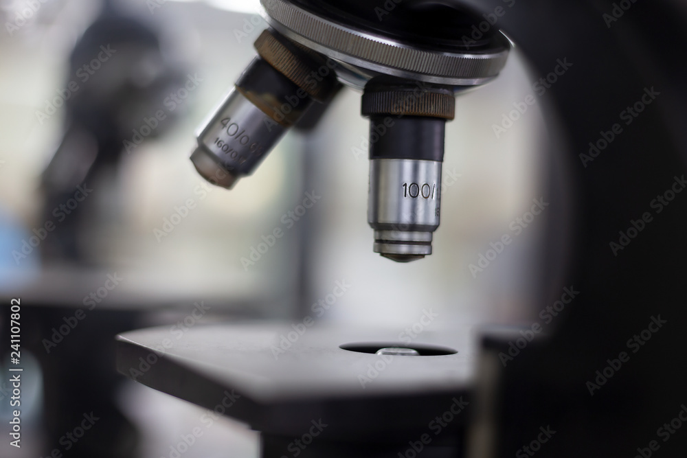 Microscope in the laboratory Microscope in the laboratory