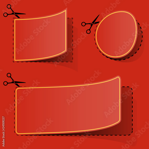 Blank red advertising coupon