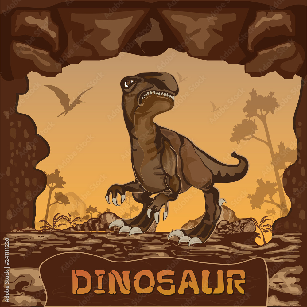 Fototapeta Dinozaur ilustracja koncepcja wektor