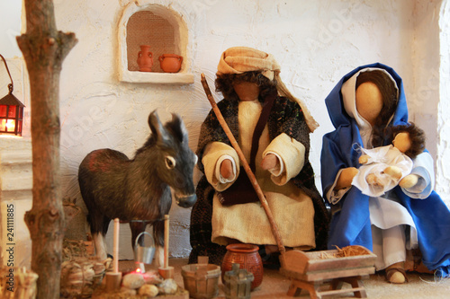 Christmas nativity scene photo