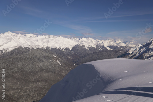 the top of Mount Snow winter ski resort photo