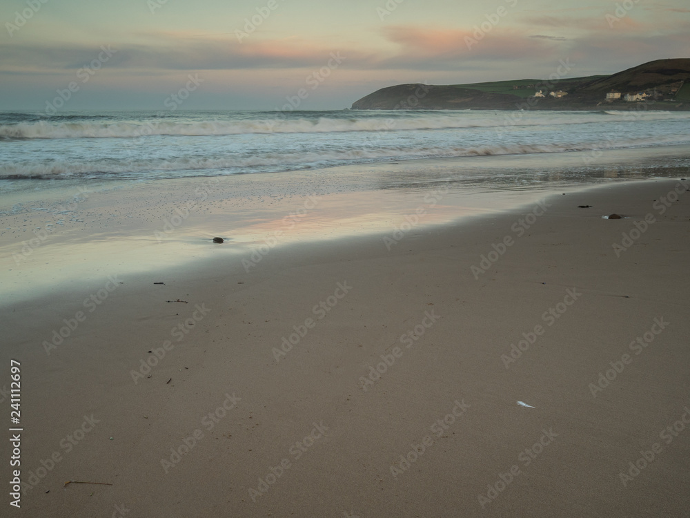 Sunrise at Croyde beach in North Devon , England