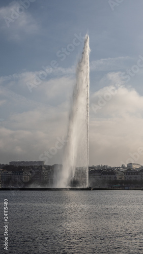 Fountain in the Lake Geneva