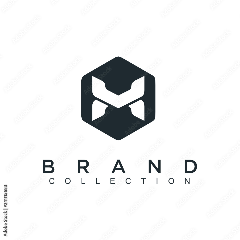 Unique modern creative minimal fashion brands H initial based letter