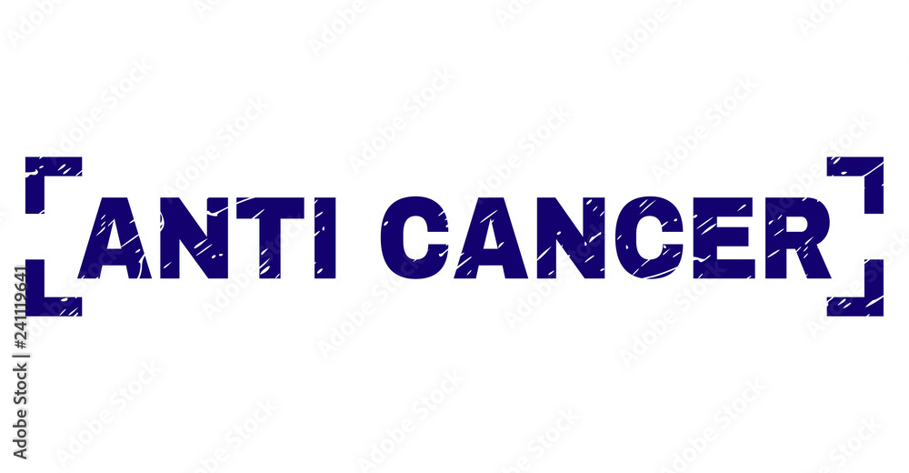 ANTI CANCER title seal imprint with grunge texture. Text title is placed between corners. Blue vector rubber print of ANTI CANCER with unclean texture. ANTI CANCER title seal imprint with grunge texture. Text title is placed between corners. Blue vector rubber print of ANTI CANCER with unclean texture.