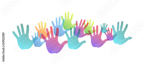 mani, comunità colori	