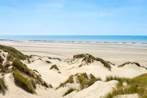 Dunes  beach and sea