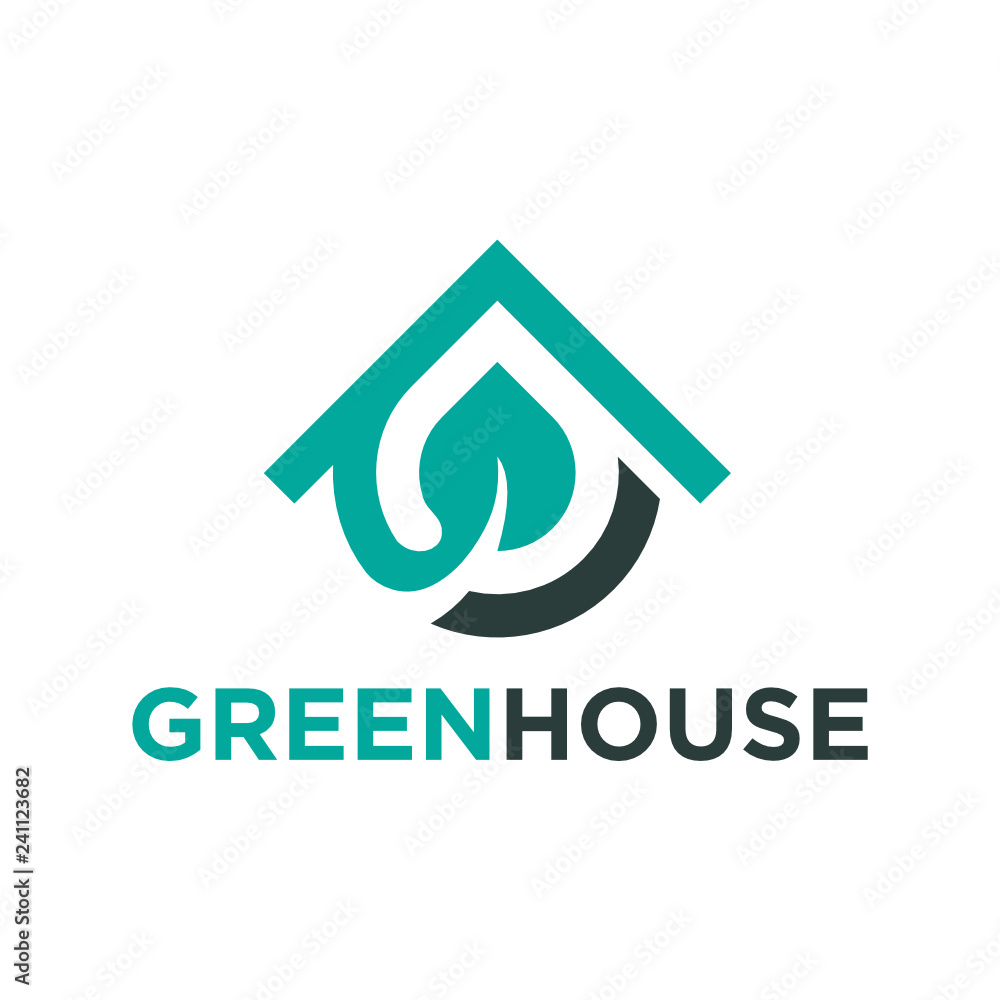 green leaves eco home, vector logo design template. - Vector green leaves eco home, vector logo design template. - Vector
