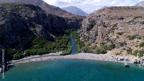 full beach at preveli, crete, greece