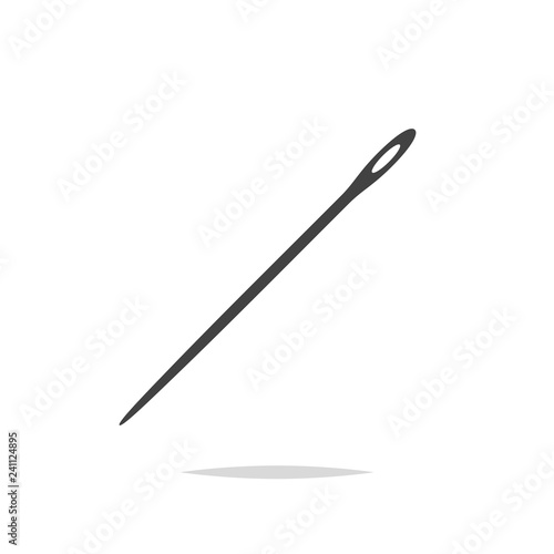 Sewing needle icon vector isolated