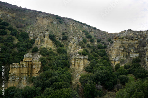 The scenic cliffs from Kula, Turkey