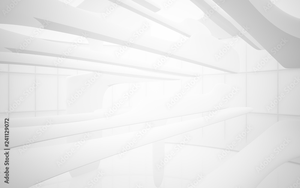 White smooth abstract architectural background. 3D illustration and rendering White smooth abstract architectural background. 3D illustration and rendering