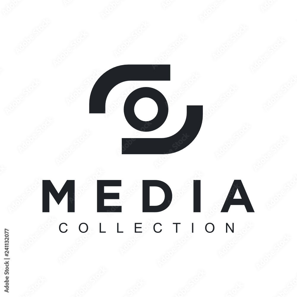 Eye vector logo design template. Modern minimal flat design style. Vector illustration. - Vector Eye vector logo design template. Modern minimal flat design style. Vector illustration. - Vector