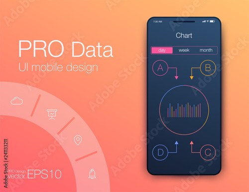 UX audio player templates. Stock vector eps10