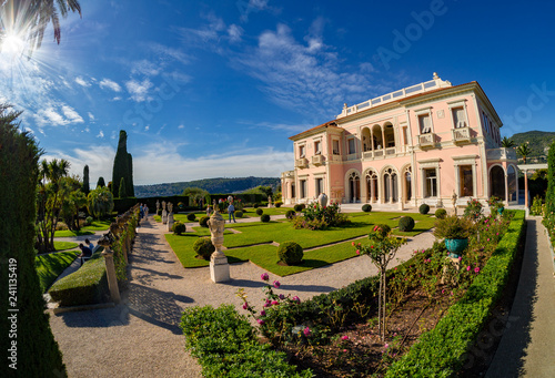 Villa Ephrussi de Rothschild on French riviera, in Saint Jean Cap Ferrat in France photo