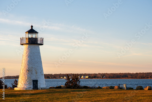 Ned Point Light in Mattapoisett, Mass. at sunrise