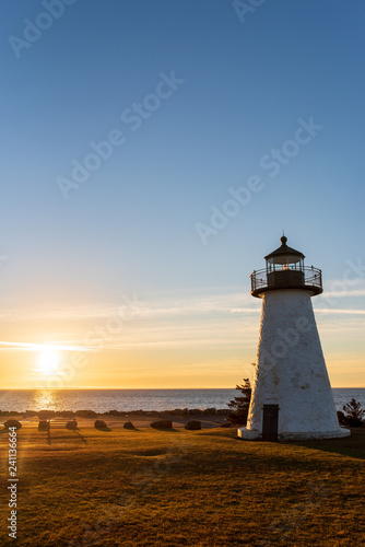 Ned Point Light in Mattapoisett, Mass. at sunrise