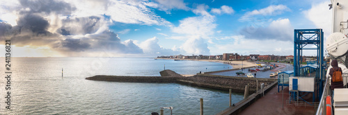 Scenic Panorama at the harbour of Wyk on German North Sea Island Foehr photo