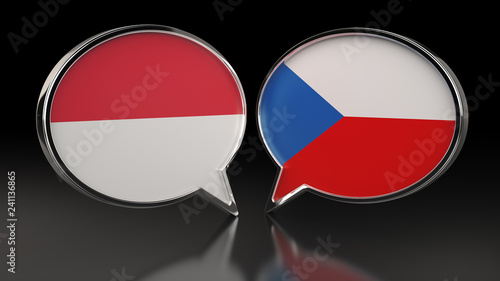 Monaco and Czech Republic flags with Speech Bubbles. 3D illustration Free Download Monaco and Czech Republic flags with Speech Bubbles. 3D illustration - GFXLoad