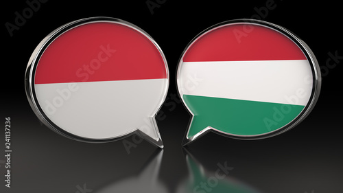 Monaco and Hungary flags with Speech Bubbles. 3D illustration Free Download Monaco and Hungary flags with Speech Bubbles. 3D illustration - GFXLoad