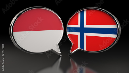 Monaco and Norway flags with Speech Bubbles. 3D illustration Free Download Monaco and Norway flags with Speech Bubbles. 3D illustration - GFXLoad