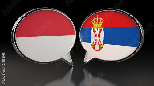 Monaco and Serbia flags with Speech Bubbles. 3D illustration Free Download Monaco and Serbia flags with Speech Bubbles. 3D illustration - GFXLoad