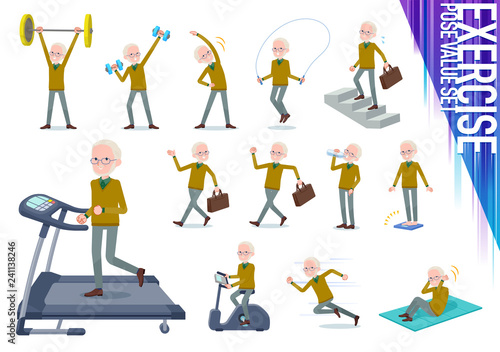 flat type Yellow knit old man White_exercise