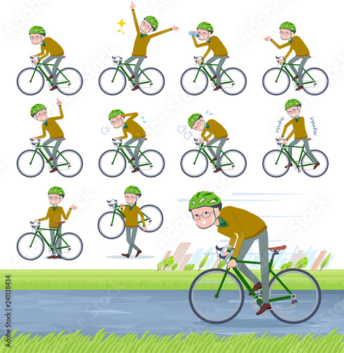 flat type Yellow knit old man White_road bike