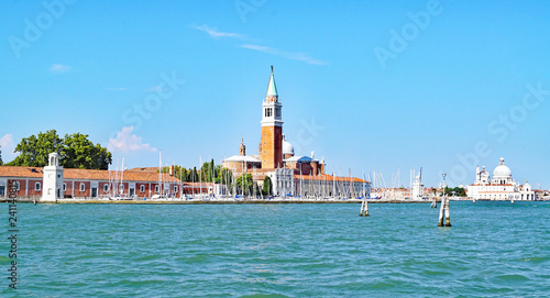 Vista de Venecia desde el mar, Italia, Europa