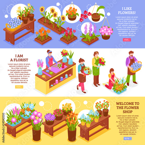 Florist Horizontal Banners Collection