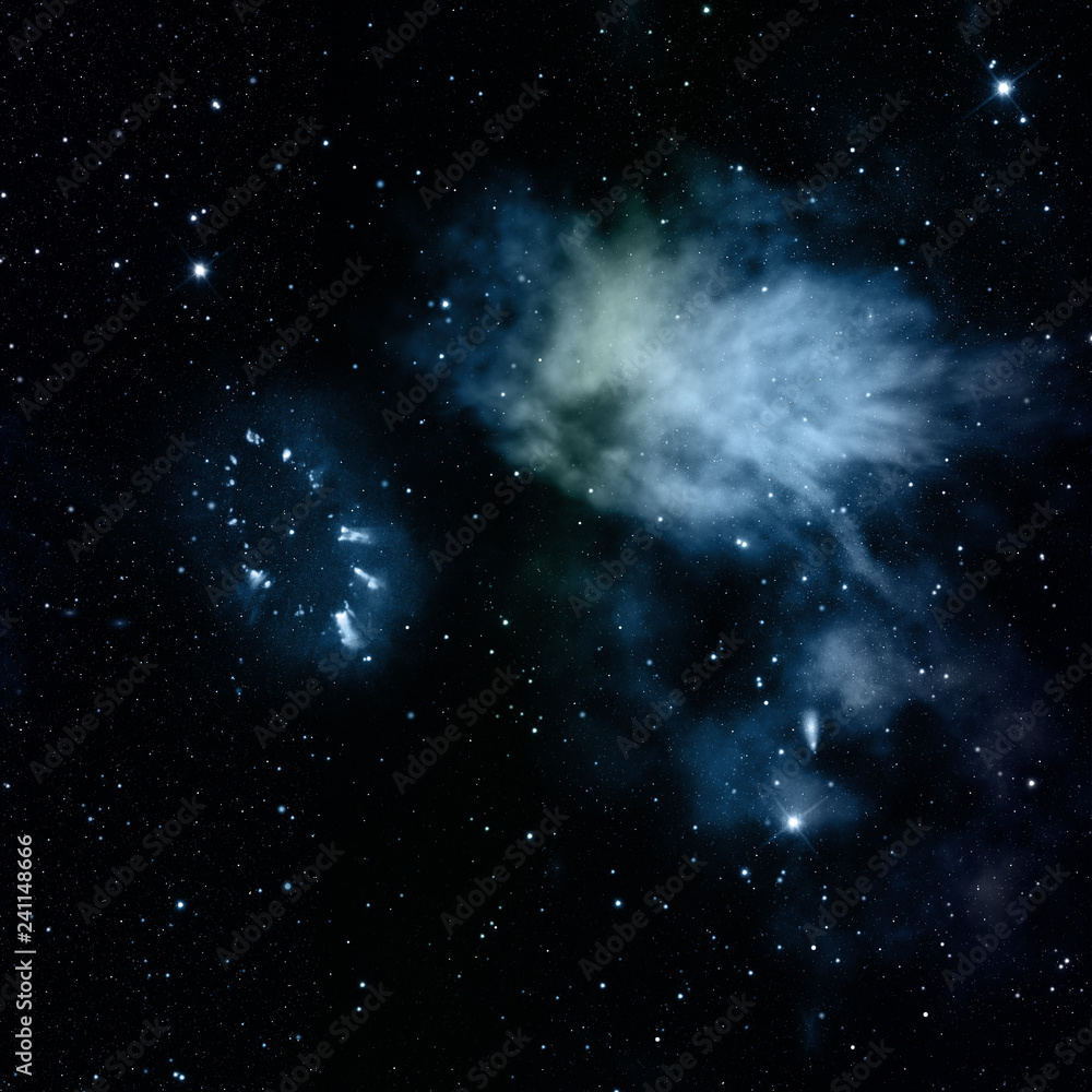 Obraz premium Being shone nebula. 3D rendering