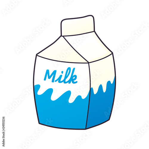 Milk carton box vector isolated