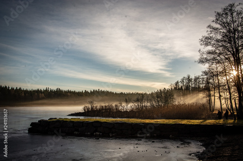 Frozen lake